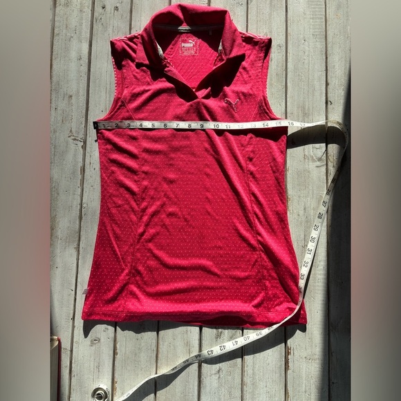Puma | sleeveless | golf | polo | pink | white | dry cell | xs - Picture 4 of 11
